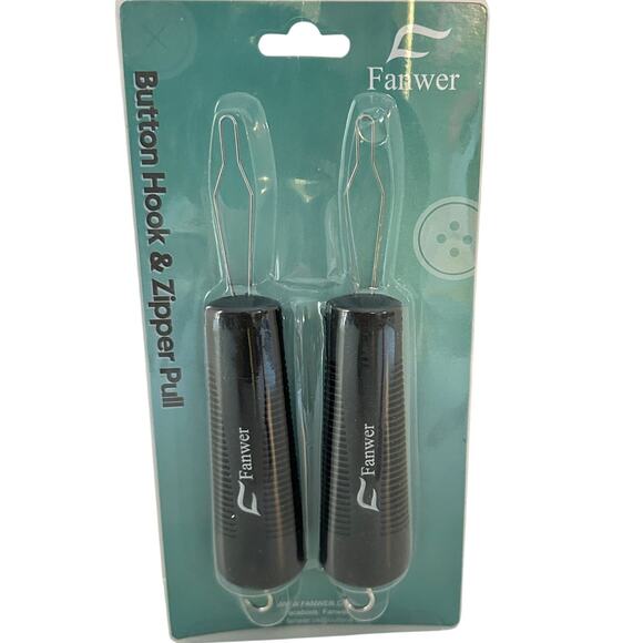 NEW Fanwer Button Hook and Zipper Pull Set Button Up Unbutton Help Dress Up - Picture 2 of 5